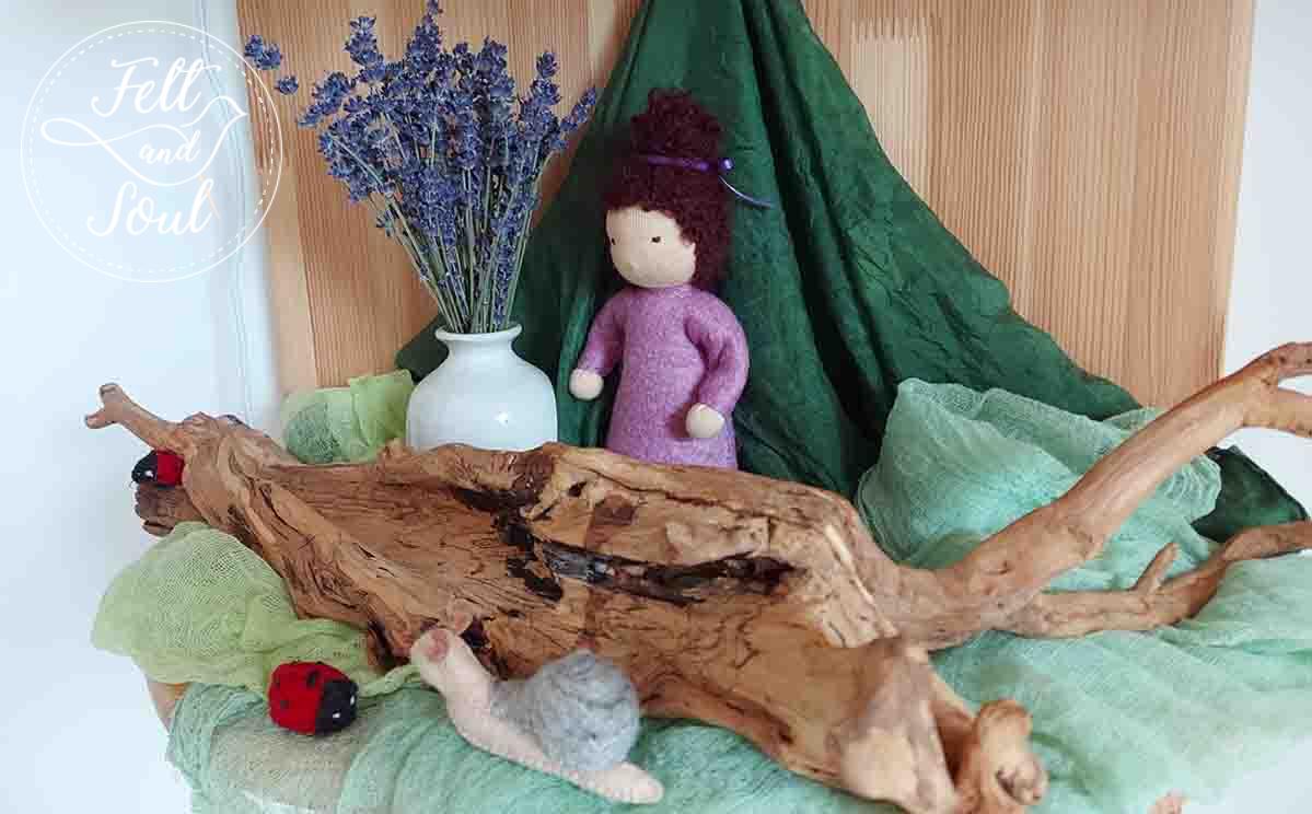 Felt and Soul gyapjúfilc tündér és júniusi évszakasztal